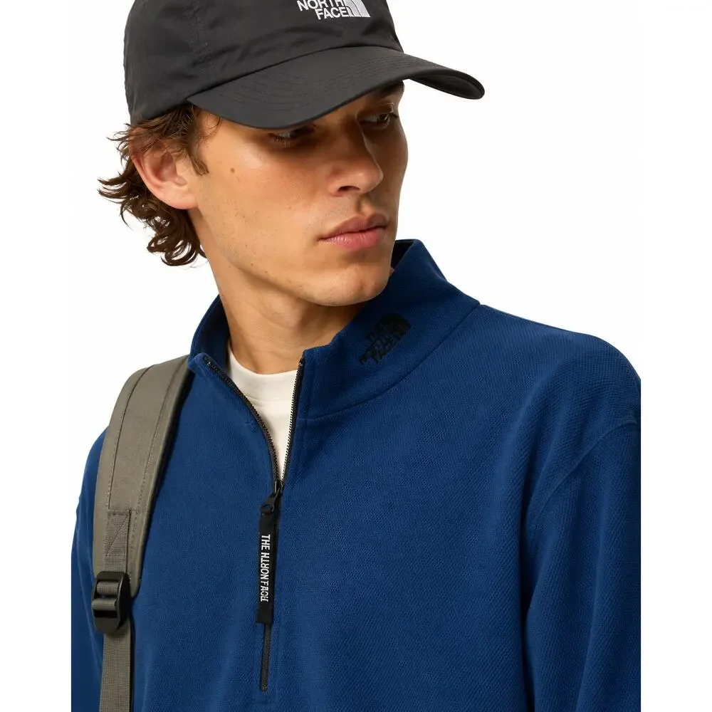The North Face Textured 1/2 Zip Pullover Blue Size M
